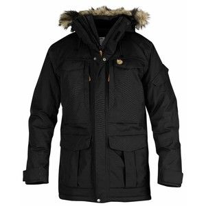 Fjallraven Men's Yupik Insulated Parka Jacket Black Large L VGUC